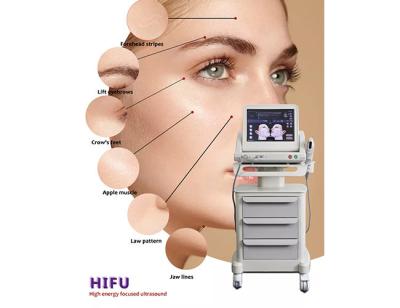 China Single Handle 4Mhz HIFU Beauty Machine 5 Cartridges Ultraform For Face for sale