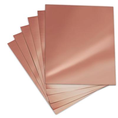 China C10100 OFE Anodizing Copper Flat Sheets AISI TP1 Red Copper Plate Construction for sale