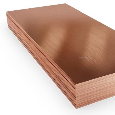 China Oiled Brushed 4x8 Copper Sheet Metal 20 Gauge C14500 anti corrosion for sale