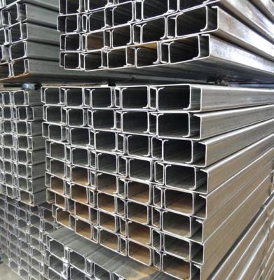 China High Strength 6mm 28*14mm Hole Galvanized Steel Profiles Hot Rolled 20FT for sale