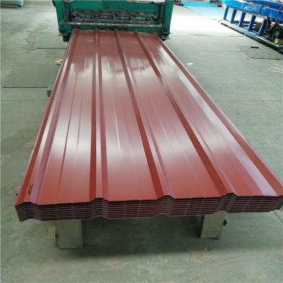 China SS255 Cold Rolled 28 Gauge Corrugated Steel Roofing Sheet Trapezoid CGCC for sale