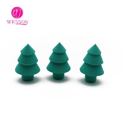 China Wesson Multicolor Tree Shaped Makeup Beauty Sponge for sale