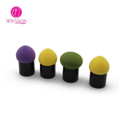 China Four Color Short Handle Egg Makeup Beauty Sponge Puff for sale