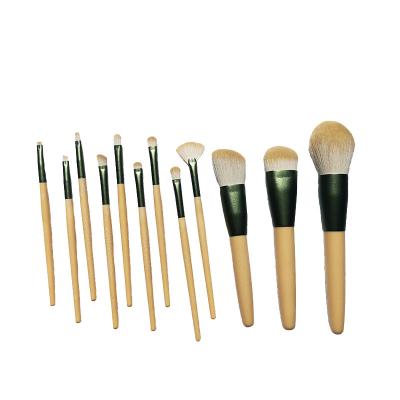 China 12pcs Yellow Handle Cosmetics Brush Kit Wesson Beauty Gold Hair  ISO9001 for sale