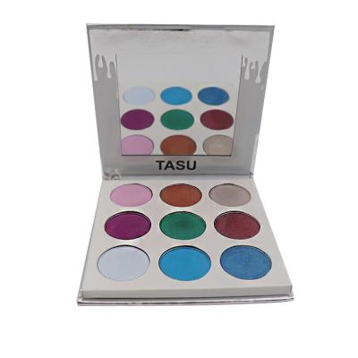 China Silver Cardboard Shell Makeup Eyeshadow Palette 9C Color  ODM Private Label for sale