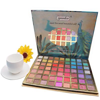 China ISO Waterproof 63C Colors Pigmented Eyeshadow Palette Shimmer Glitter 2.5g for sale