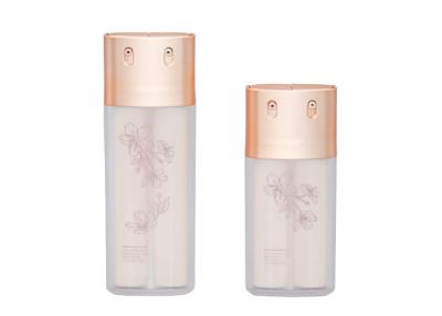 China 8ml 10ml 15ml Dual Tube Chamber Non Cap PP Airless Bottle Skincare Day Night Cream Packaging for sale