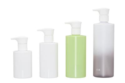 China Flat Shoulder Leak Proof PET Lotion Bottle For Body Wash Moisturizer Liquid Soap for sale