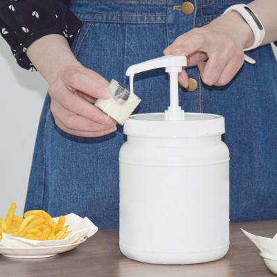 China Food Grade 5ml 8ml 10ml Condiment Pump Dispenser 1700ml HDPE Container for sale