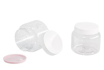 China Recyclable Material eco-friendly 300ml PET  Cream jar for cosmetic and body lotion packaging for sale