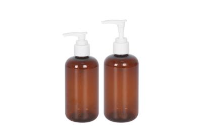 China 250 ml Amber Shampoo/Lotion Pump Flasche PET Flasche+PP Pump Hautpflegeverpackung/Gesundheitspflegeverpackung/Handdesinfektionsmittel UKH07 zu verkaufen