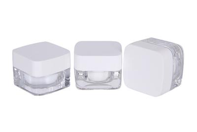 China 5g Customized Color And Logo Mini Trial Acrylic Face Cream Jar Small Size Best For Travelling Skin Care Packaging UKT11 for sale