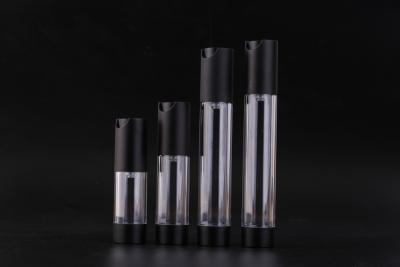 China UKMS08 15-20-30-35ml  Small empty High quality new design Airless AS Cosmetic bottle,black airless pump bottle for sale