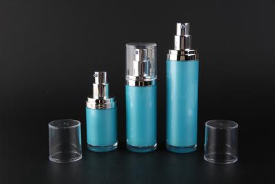 China UKMS19 15ml-30ml-50ml UKPACK Double layer 30ml PMMA cosmetic airless pump bottle for essence eye cream for sale