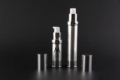 China UKMS41 15ml-20ml-30ml Silver treatment of  bottle,  AS Cosmetic airless pump bottle for sale