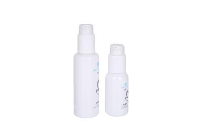 China Od41mm White Pet 120ml Cosmetic Pump Bottle Skin Care Packaging for sale