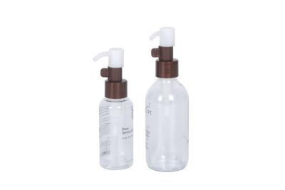 China Las botellas cosméticas amistosas líquidas de la bomba 60ml-120ml Eco del aceite plástico práctico del animal doméstico componen la limpieza en venta