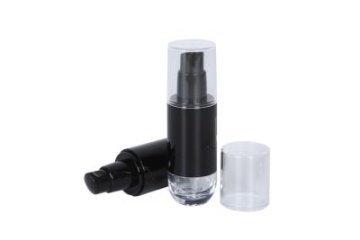 China Empty 1.7oz Acrylic Black Makeup Foundation Dispenser Bottle Cosmetic Pump Bottle for sale