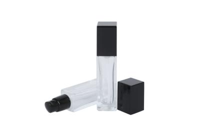 China 30ml Empty Clear Square Glass Emulsion Essence Bottle Cosmetic Foundation Bottle for sale