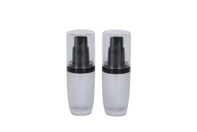 China Custom Frosted Glass Foundation Bottle For Travel Skin Care for sale