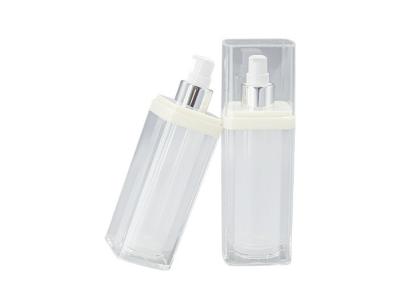 China Acrylic Airless Bottle 100ml Square For Skin Care Cream for sale