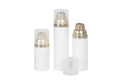 China PP airless pump  bottle 30ml 50ml 75ml  Airless Dispenser Bottle With Clear Over-Cap for sale