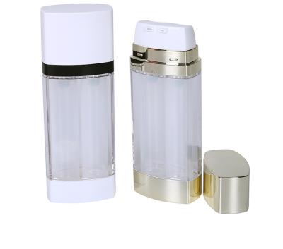 China 30ml  AS Airless Pump Bottles Dual Chamber  deluxe  Cosmetic airless bottle for sale