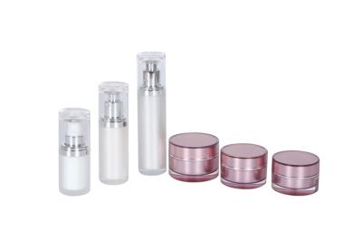 China 15ml Cylinder Cosmetic Pump Bottle 80g Eye Cream Jar Daily Facial Skincare Gift Set for sale
