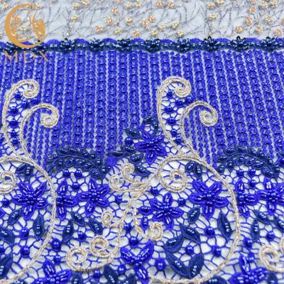 China Teste padrão africano de matéria têxtil da largura Sequined solúvel em água da tela 135cm do laço feito a mão à venda
