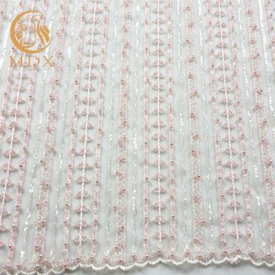 China MDX 3D Bridal Lace Fabrics 20% Polyester Lace Material For Dress for sale