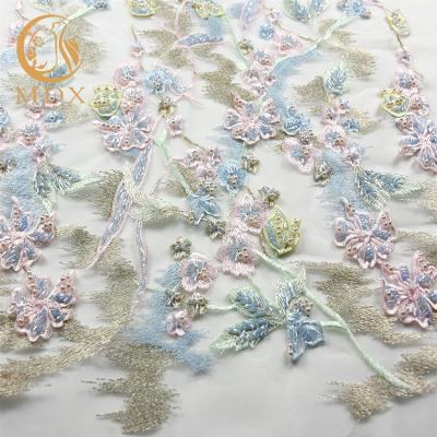 China Characteristic Bridal Lace Fabrics Multicolor Sewing Lace Fabric For Fashion Show for sale