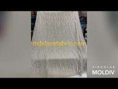 The White Beaded Embroidery Lace Fabric For Wedding Dresses Update