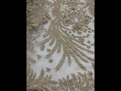 Wholesale The Fashion Heavy Beaded Embroidery Lace Fabric Designs