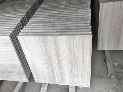 China Modern Marble Bathroom Floor Tile , Wood Grain Natural Stone Shower Tile for sale