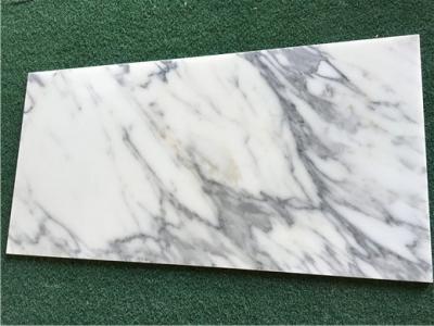 China White Calacatta Marble Natural Stone Tile For Bathroom 10mm Thickness for sale