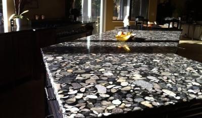 China Black Marinace Stone Slab Countertops Granite Contemporary Kitchen Flooring Wall for sale