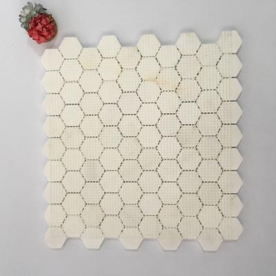 China Super White First Qualtiy Natural Stone Mosaic Hexagon 2