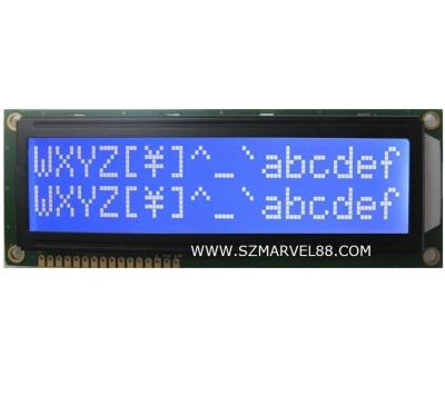 China M1602M-B5, 16x2 Character Dot-matrix LCM, STN(blue), transmissive/negative, SPLC780D Contr for sale