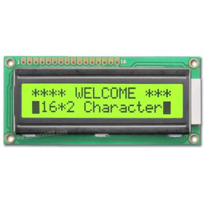 China M1602A-Y5,16*2 LCM, Character Dot-matrix, STN Y-G LCD type, transflective/positive, SPLC78 for sale