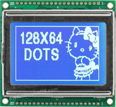 China M12864E-B5, 12864 Graphics LCD Module, 128 x 64 dot-matrix Display, STN BLUE, transmissive for sale