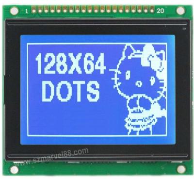China M12864C2-B5, 12864 Graphics LCD Module, 128 x 64 dot-matrix Display, STN BLUE, transmissiv for sale