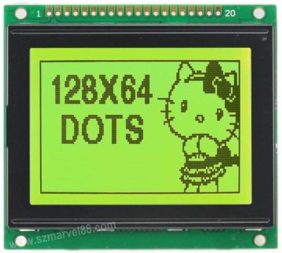 China M12864C1-Y5, 12864 Graphics LCD Module, 128 x 64 dot-matrix Display, STN(Y-G), transflecti for sale
