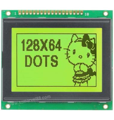 China M12864C2-Y5, 12864 Graphics LCD Module, 128 x 64 dot-matrix Display, STN YG, transflective for sale