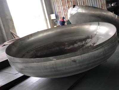 China Cabeças de tanque hemisféricas de aço carbono de 6 mm com flange à venda
