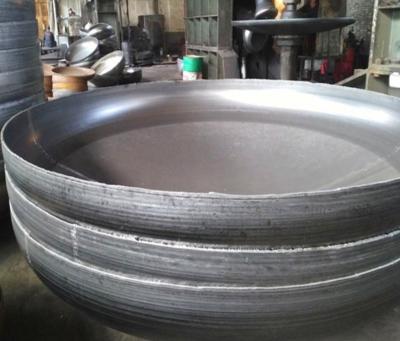 Chine Soudage d'acier au carbone Tête de plaque Cap ovale Tête de fond plat Grand diamètre à vendre