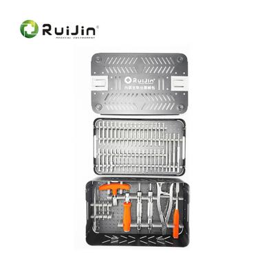 China Animal Titanium Spinal Implants Screw System Veterinary Orthopedic Spine Internal Fixation Instrument Set for sale