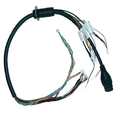 China RJ45F Snap On Type Rubber Core IP Camera Cable Wire Harness With Connector 003 for sale