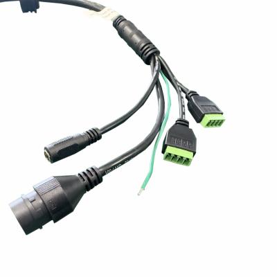 China CCTV Security IP Camera Power Cable RJ45F 3.5PITCH 4 PIN Wire Display 010 for sale