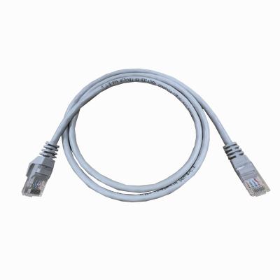 China Gray Cat5e Network Communication Cable 8P/8C G/F*2 Crystal Head 1000mm 087 for sale