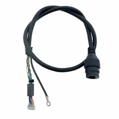 China 1.25-8 PIN IP Camera Cable 500mm RJ45F Waterproof Power Cable Harness 035 for sale